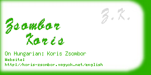 zsombor koris business card